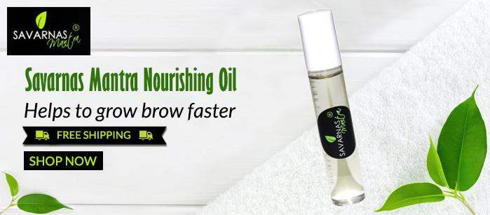 Savarnas Mantra Nourishing Oil helps to grow brow faster